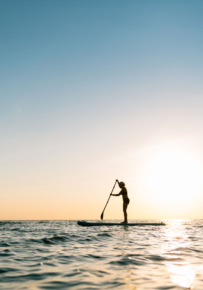 Paddle boarding on the ocean, Visiting Peanut Island, Florida.