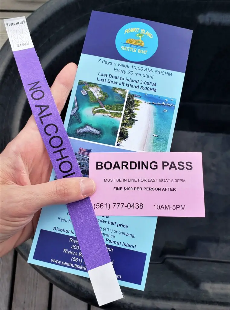 Boat Tickets and information on Visiting Peanut Island, Florida.