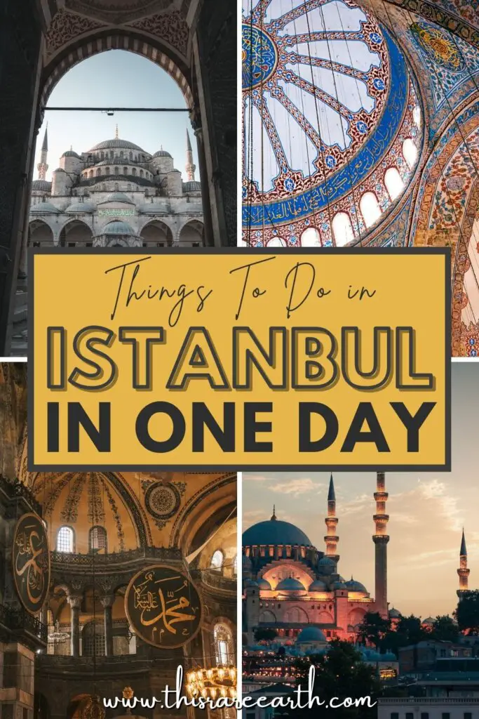 A One Day in Istanbul Itinerary Pinterest pin.