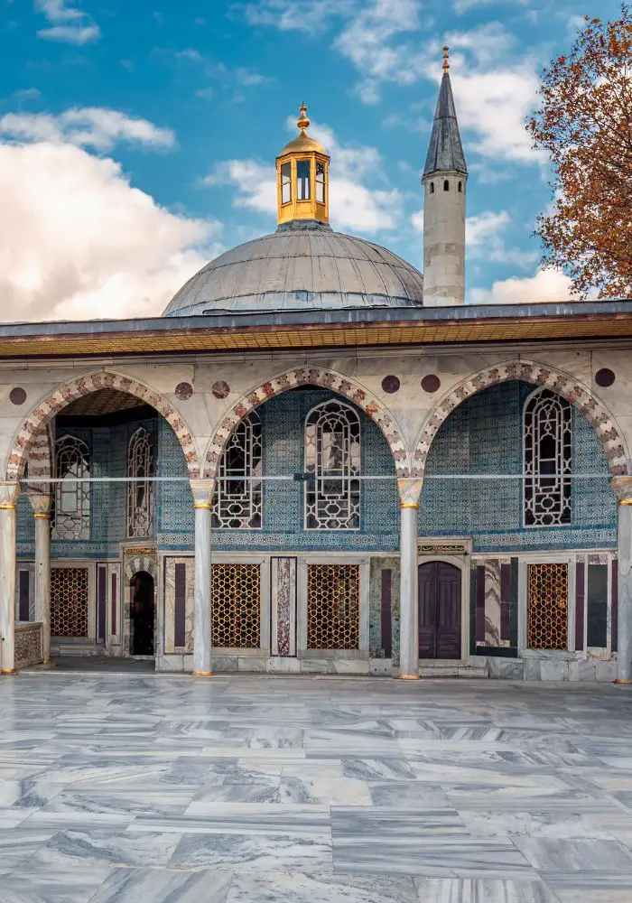 The marble and tiles of Topkapi Palace, an essential stop on your One Day in Istanbul Itinerary.
