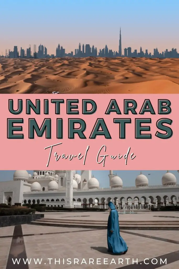 United Arab Emirates Travel Guide Pinterest pin.