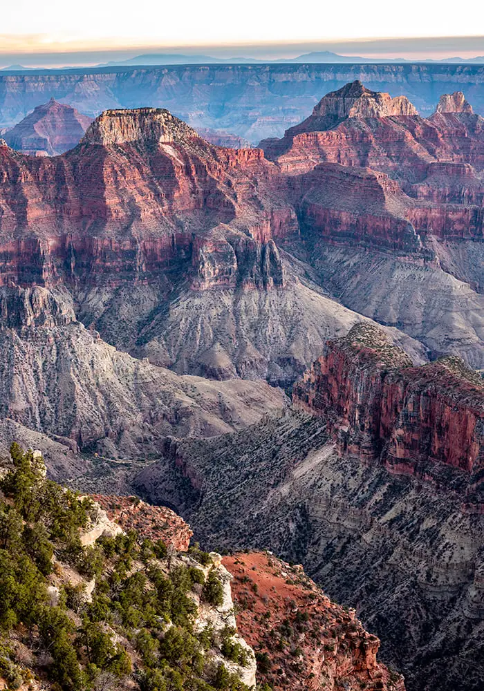 The red and brown cliffs of the Grand Canyon North Rim, one of the best Arizona Bucket List Things To Do.