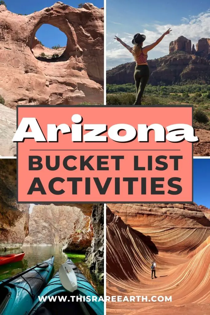 Arizona Bucket List Activities Pinterest pin.