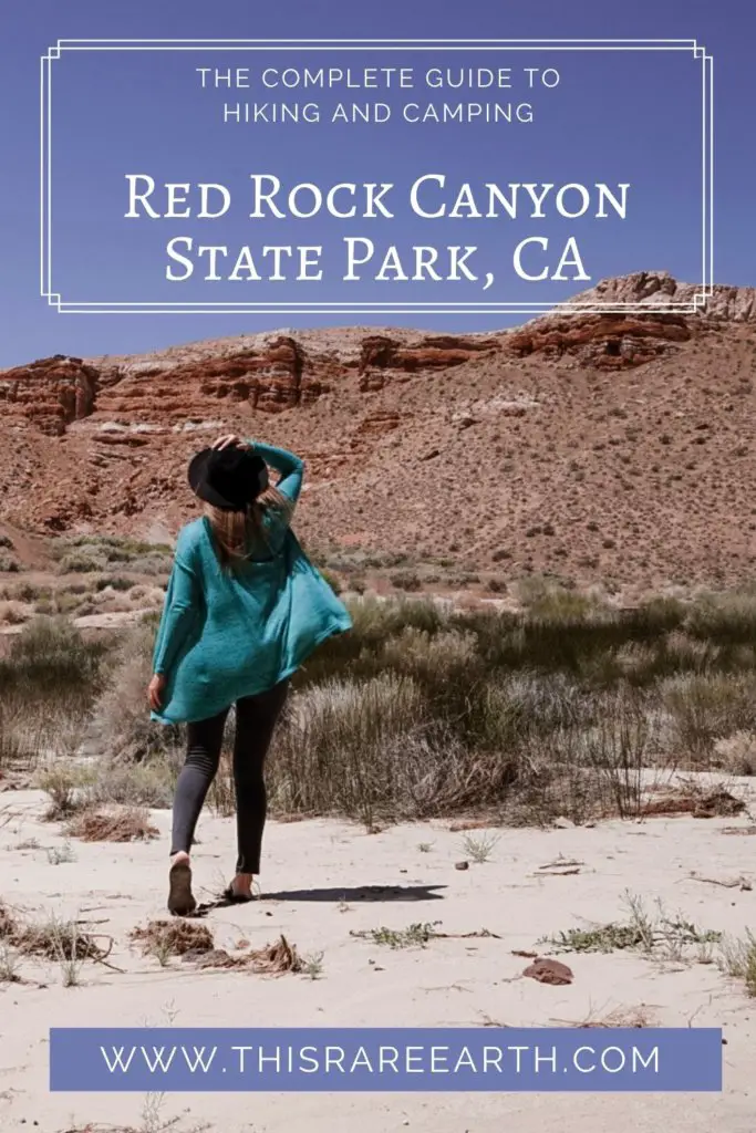A Red Rock Canyon State Park, CA travel guide Pinterest pin.