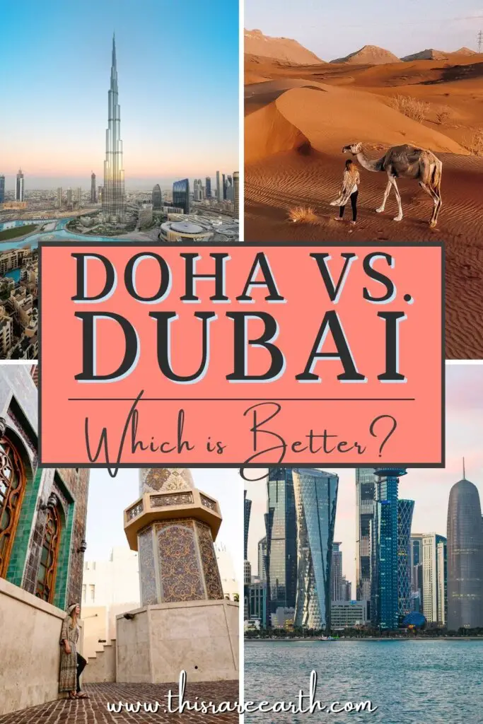 Doha vs. Dubai: Which is Better? Pinterest pin.