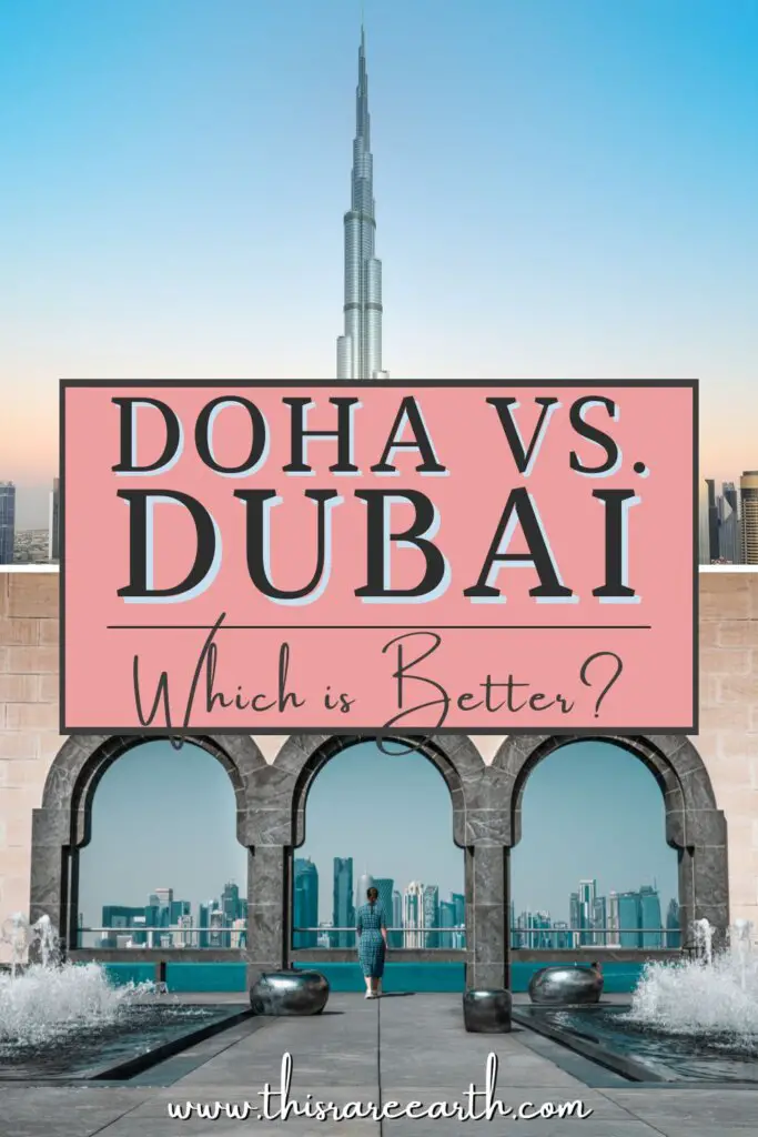 Doha vs. Dubai: Which is Better? Pinterest pin.