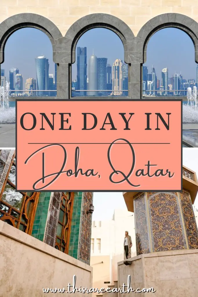 A One Day in Doha Itinerary Pinterest pin.