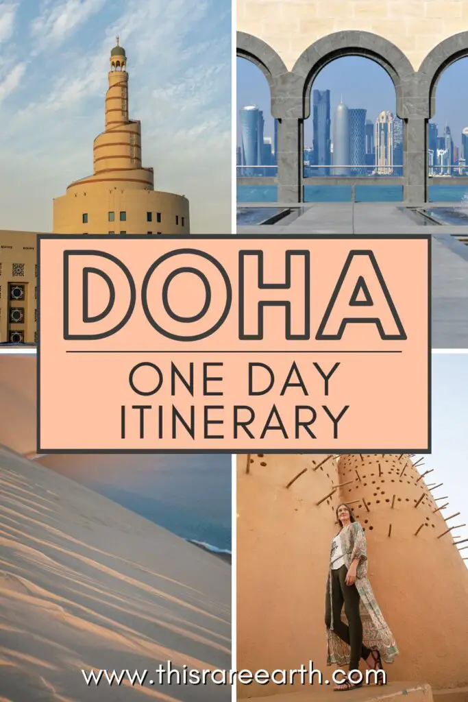 A One Day in Doha Itinerary Pinterest pin.