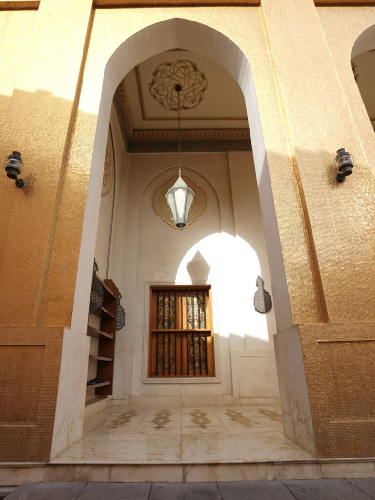 One entrance into the Gold Mosque, a great place to visit in Doha.