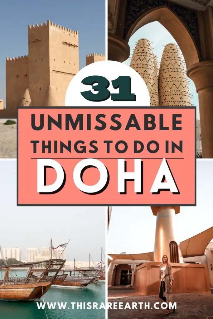 31 Places To Visit in Doha, Qatar Pinterest pin.