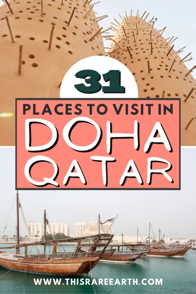 31 Places To Visit in Doha, Qatar Pinterest pin.