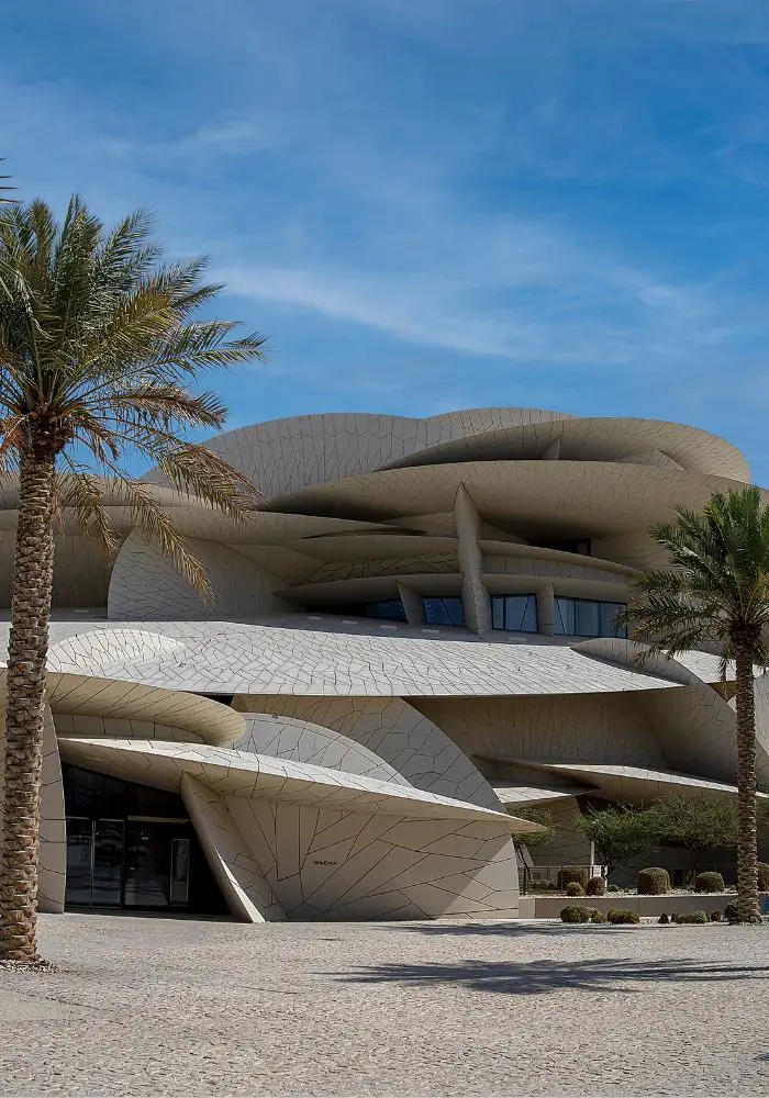 The intricate details on the National Museum of Qatar, one of the best Places To Visit in Doha, Qatar.