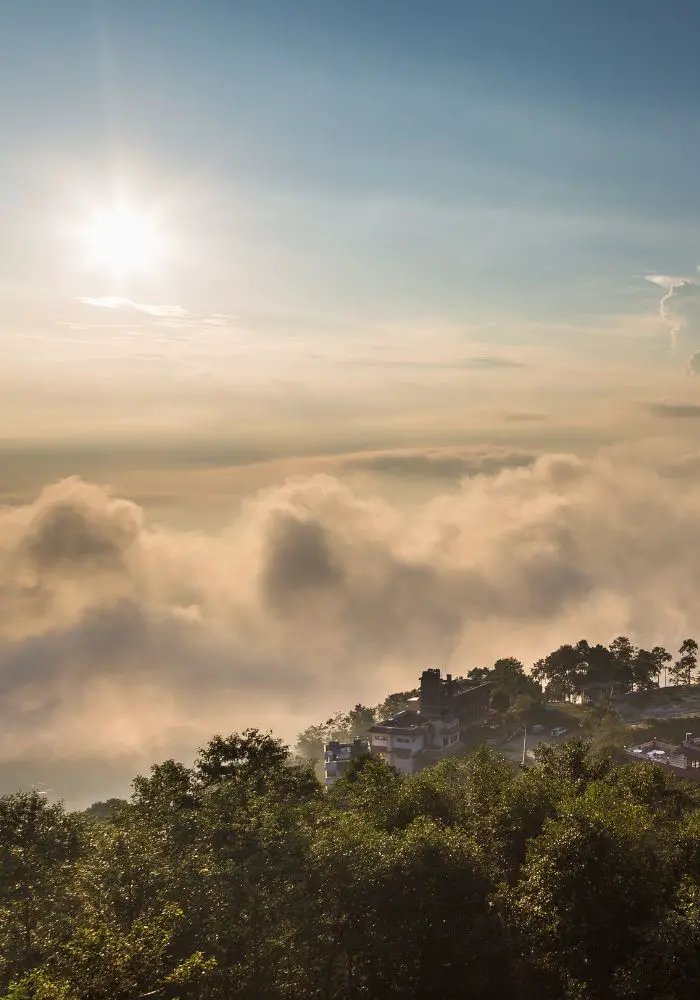 The views at sunrise from Nagarkot, one of the Best Places To Visit in Kathmandu, Nepal.