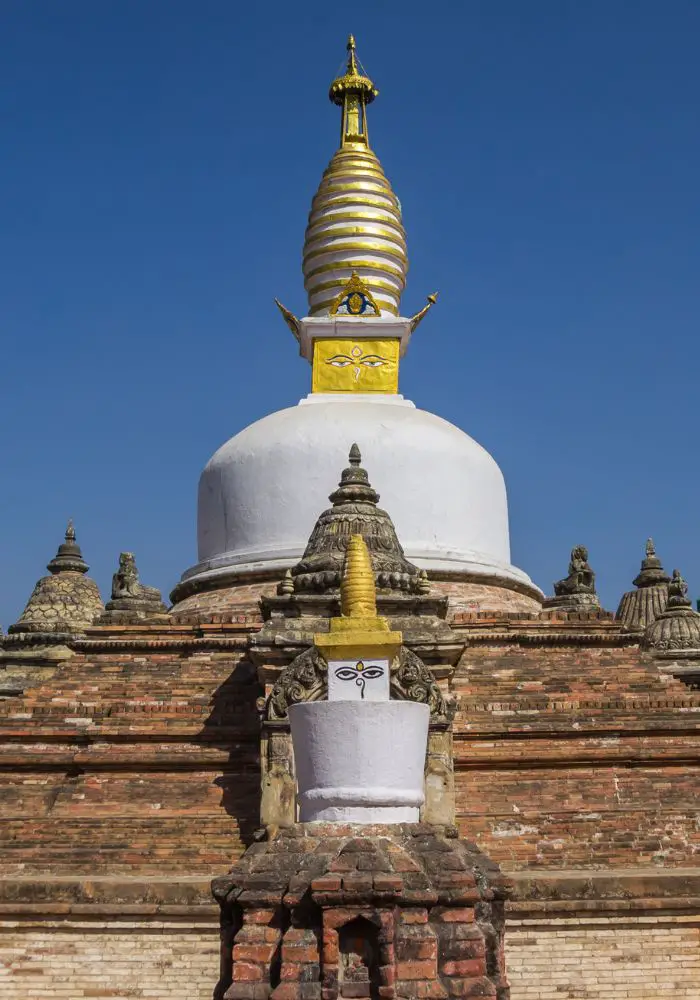 The tall stupa at Kirtipur, one of the Best Places To Visit in Kathmandu, Nepal.