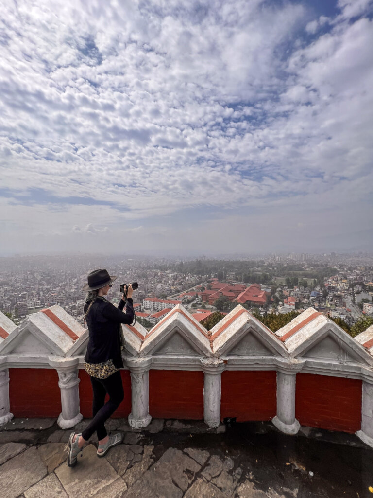 Monica photographing Kathmandu Valley - Is Nepal Safe for Solo Female Travel?
