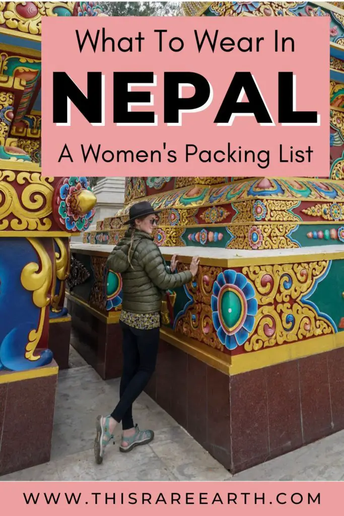 What to Wear in Nepal for Women Pinterest pin.