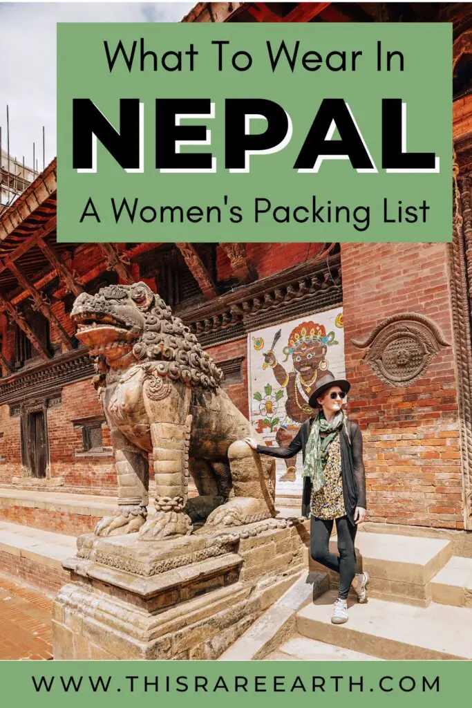 What to Wear in Nepal for Women Pinterest pin.