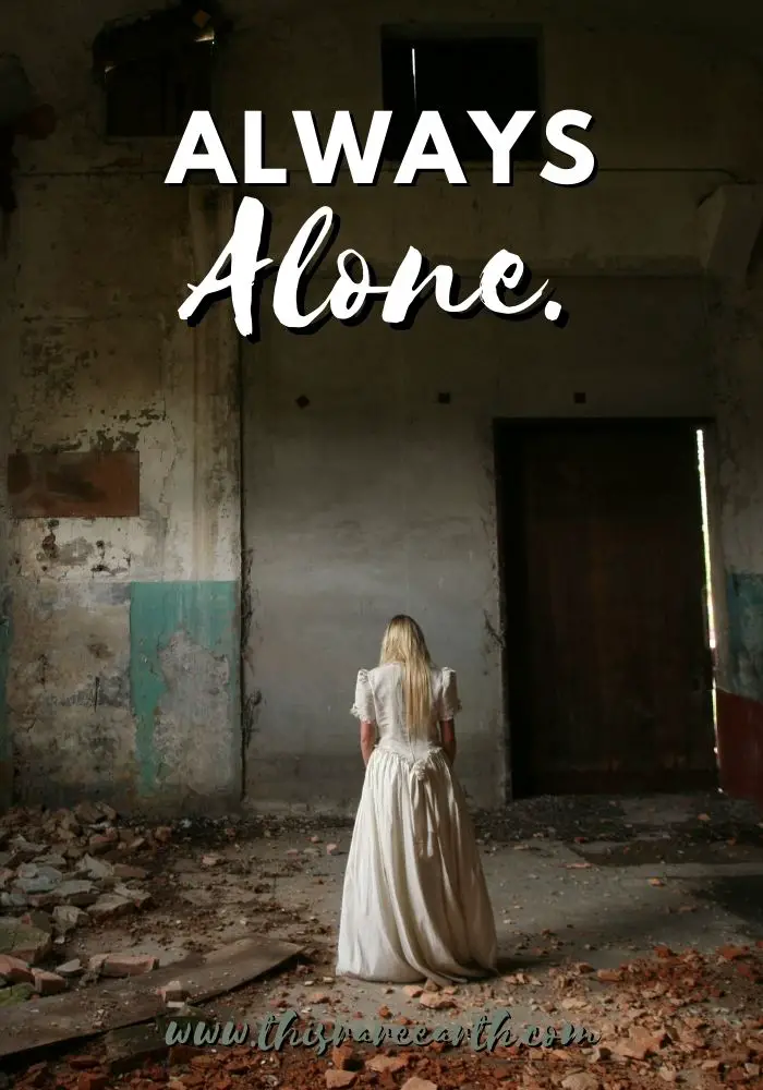 Girl in an abandoned building, Being Alone Captions and Quotes for Instagram.
