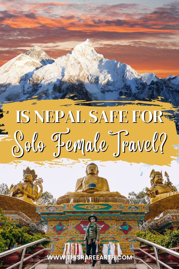 Is Nepal Safe for Solo Female Travel Pinterest pin.
