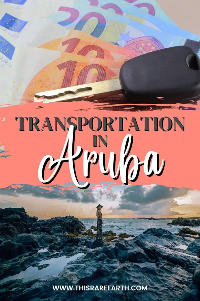 Transportation in Aruba Pinterest pin.