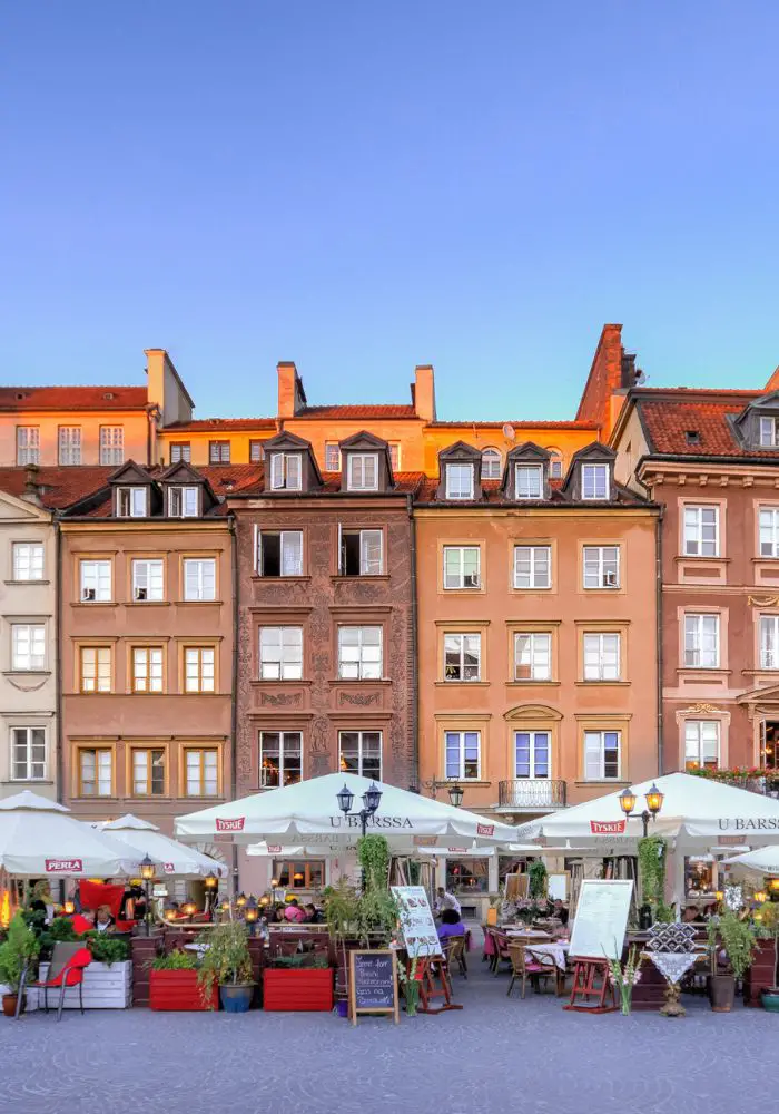 The Christmas markets in Warsaw's Old Town.