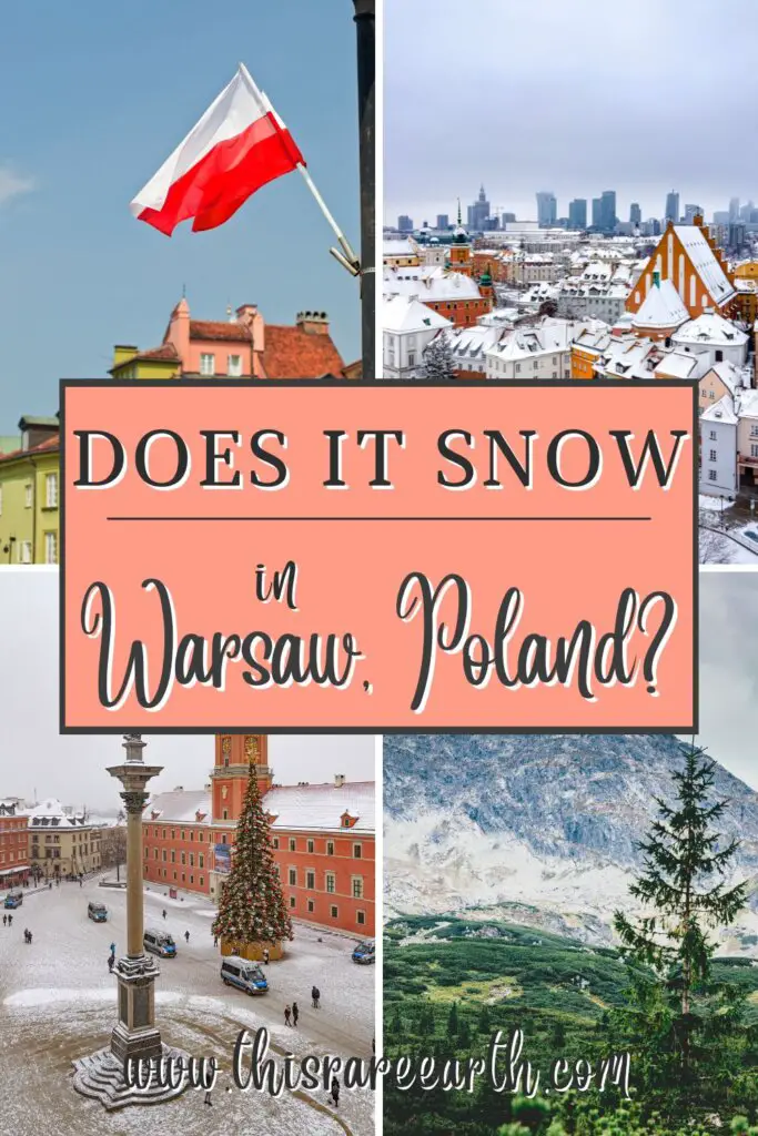 Does it snow in Warsaw, Poland Pinterest pin.