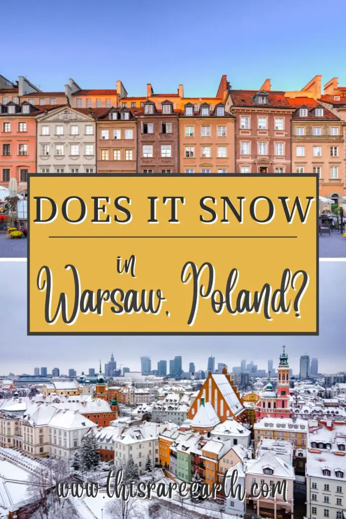 Does it snow in Warsaw, Poland Pinterest pin.