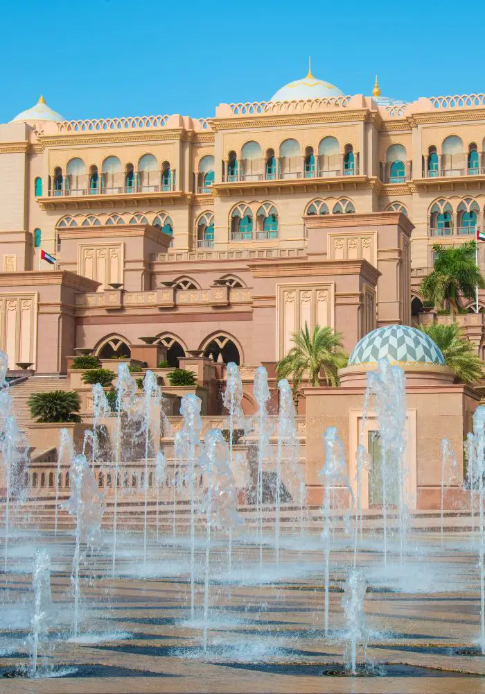 Emirates Palace, one of the top places to see when Visiting Abu Dhabi as a Woman.