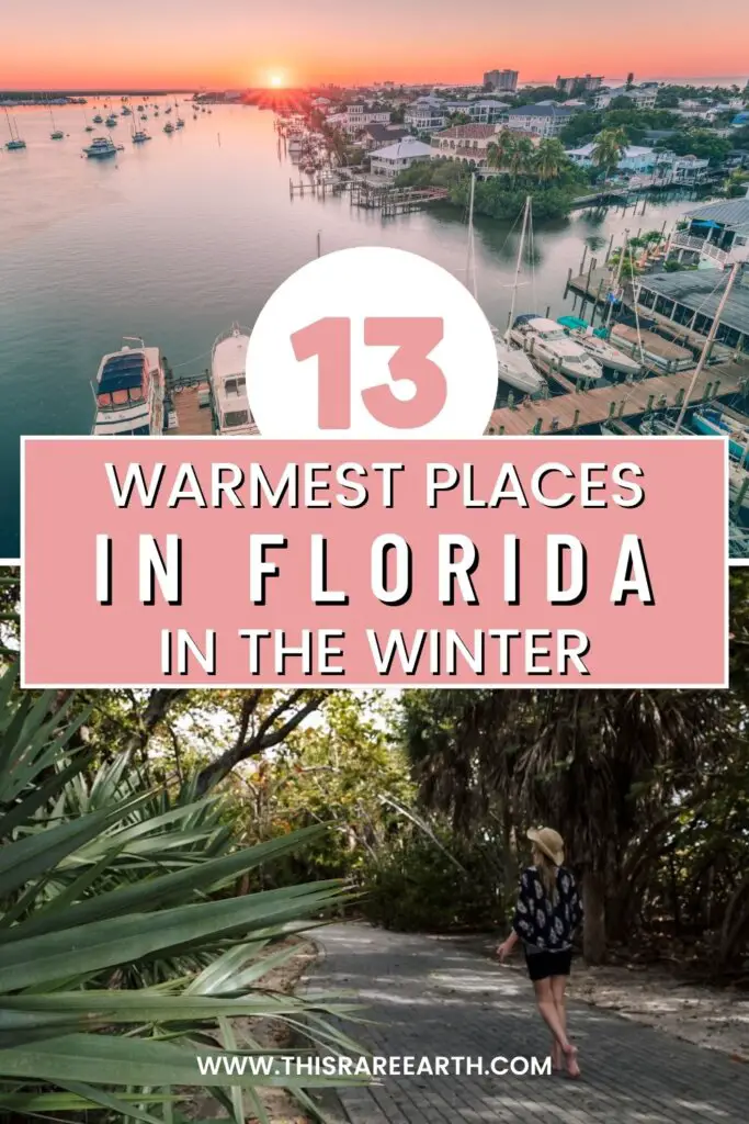 13 Warmest Places in Florida in February Pinterest pin.