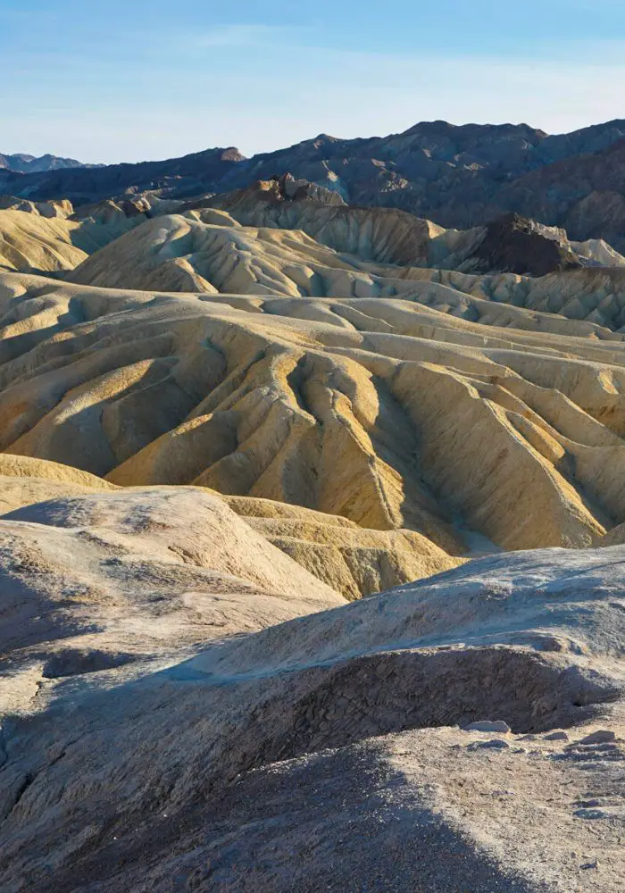 The endless badlands inside Death Valley, one of the best budget vacations in SoCal.