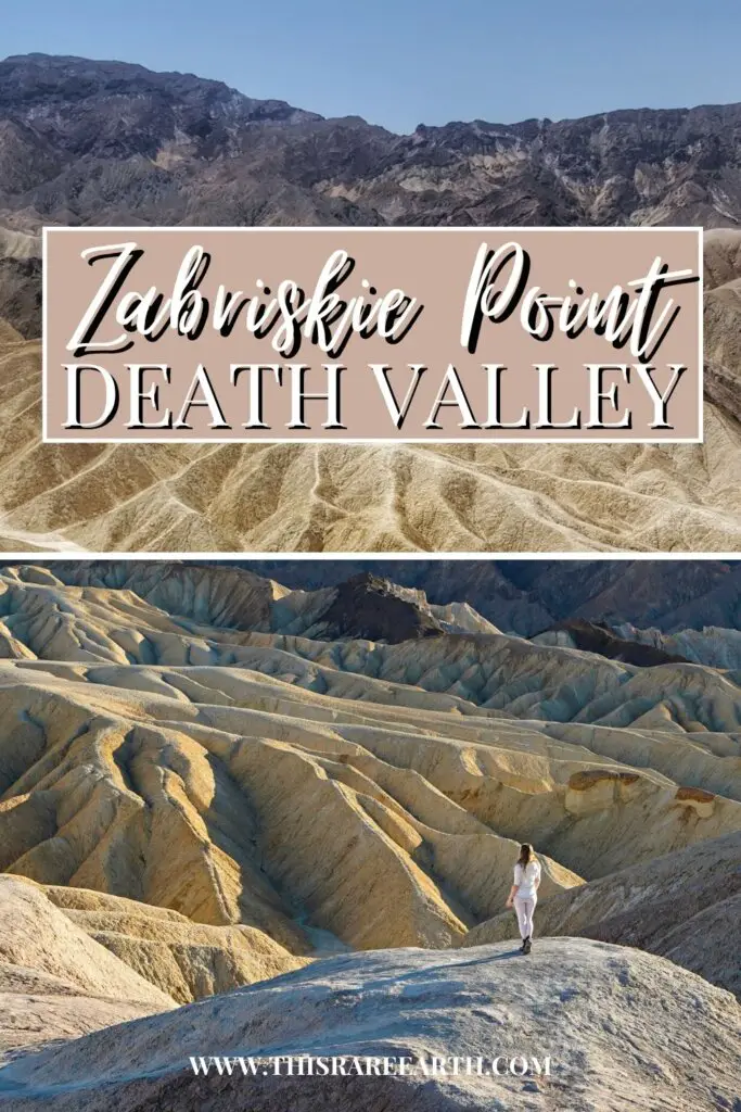 Zabriskie Point in Death Valley National Park Pinterest pin.