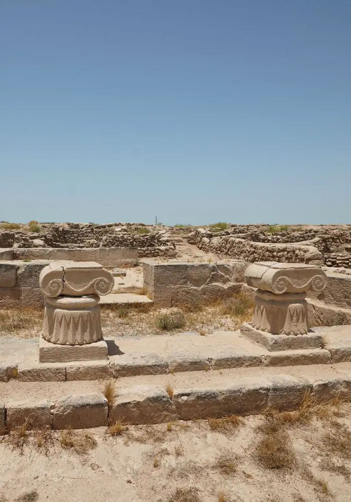 Excavation sites of thousands of years of ruins in Kuwait, seen on a day trip to Failaka Island.