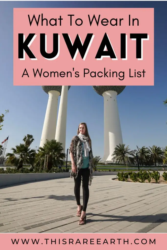 What to wear in Kuwait: packing list for women Pinterest pin.