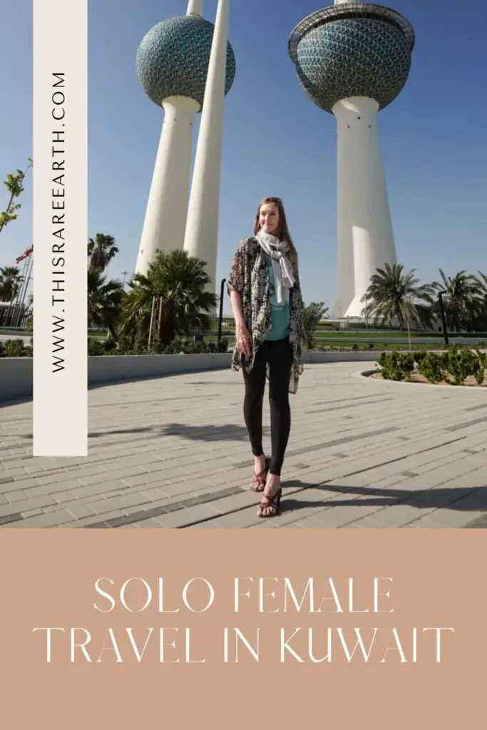 Solo Female Travel in Kuwait Pinterest pin.