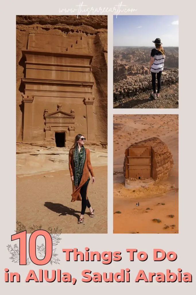 10 Things To Do in AlUla Saudi Arabia Pinterest pin