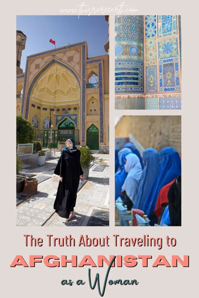 The truth about traveling in Afghanistan as a woman Pinterest pin.