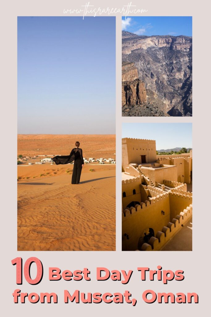 10 Best day trips from Muscat Oman Pinterest pin.