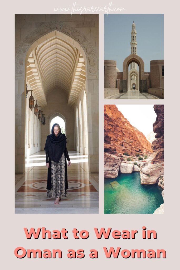 What to wear in Oman as a Woman Pinterest pin.