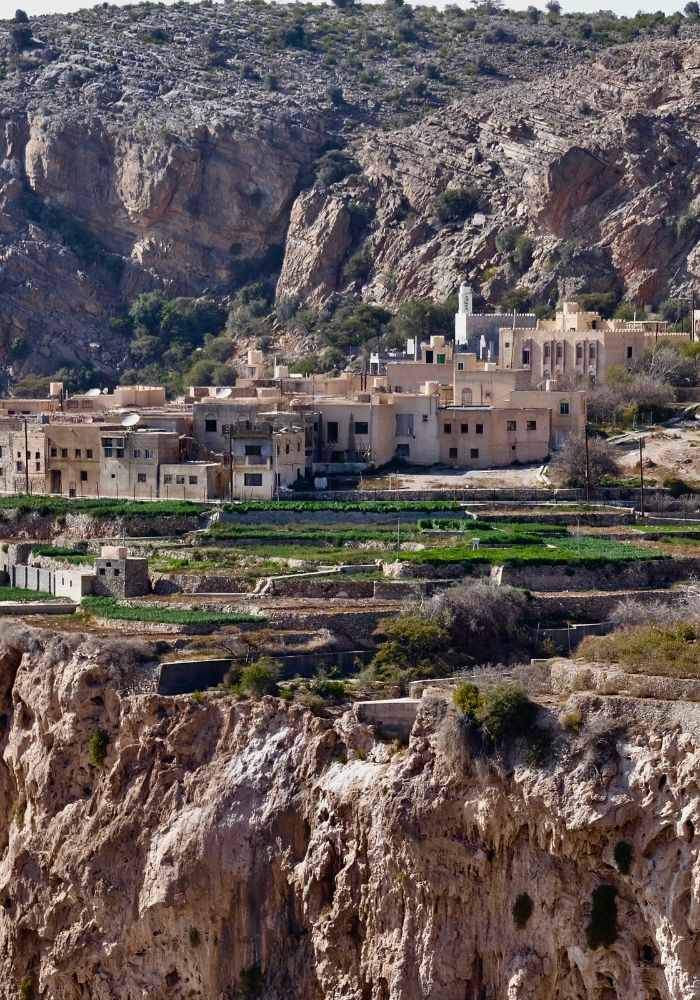 The beautiful green terraces of Jebel Akhdar, one of the best places to visit in Oman.