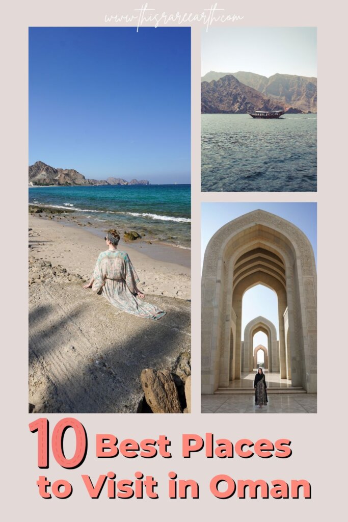 10 best places to visit in Oman Pinterest pin.