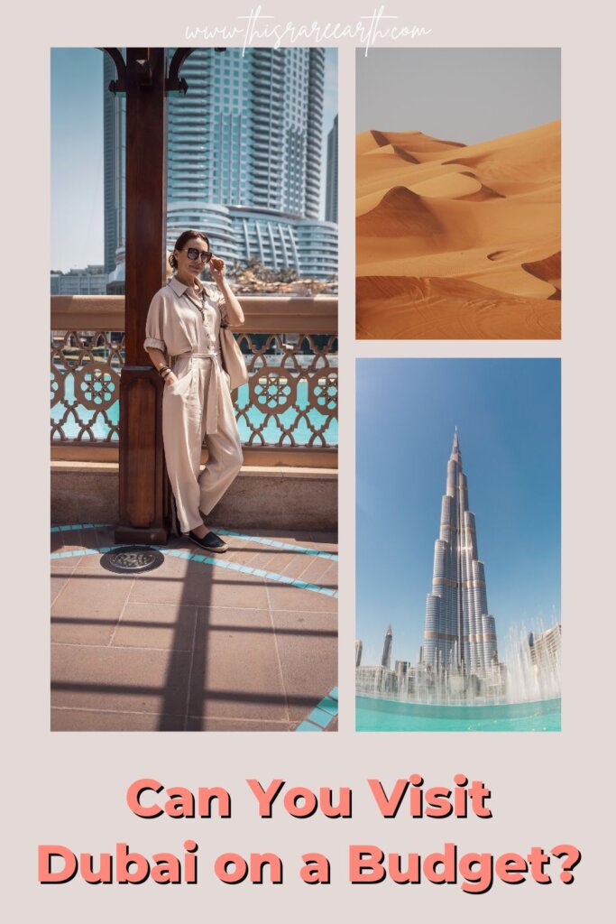 How to Visit Dubai on a Budget Pinterest pin.