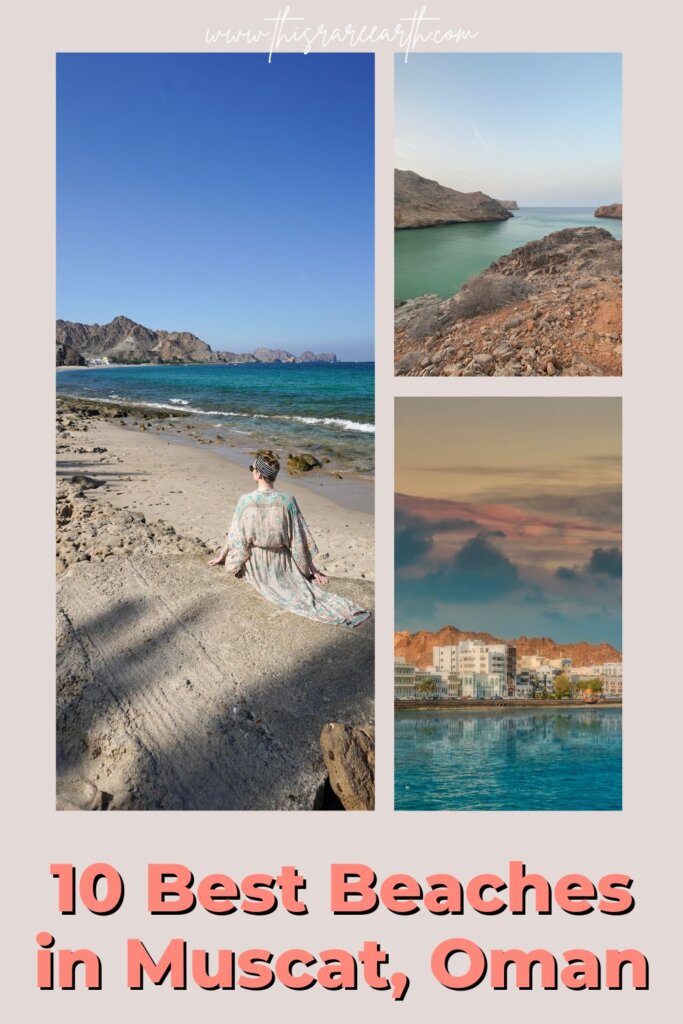 Best Beaches in Muscat Pinterest pin.